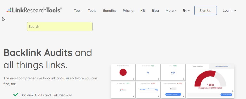 LinkResearchTools (LRT) - best for link building